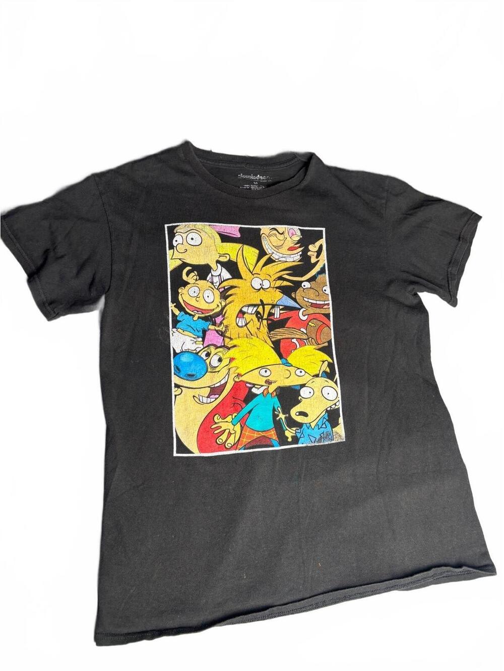 Nick Rewind Cartoon Mashup T Shirt Medium Nickelodeon Y2K